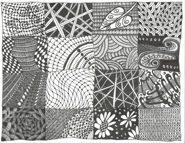 Техники рисования Зентангл и дудлинг