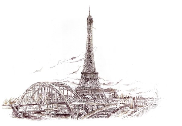 Париж карандашом