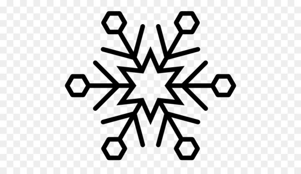 Снежинка рисунок контур