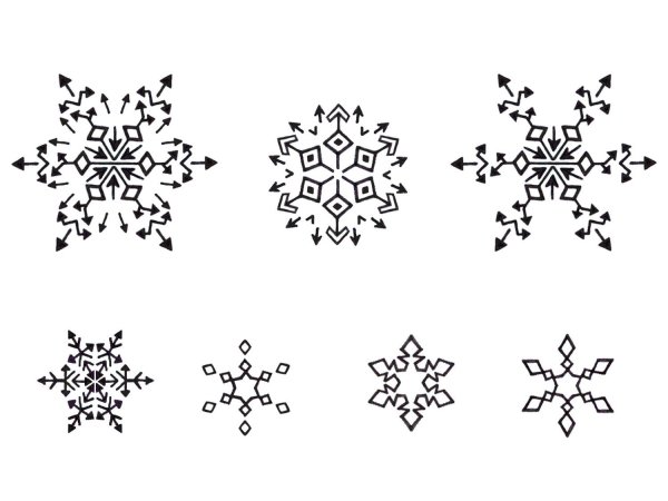 Зарисовка снежинки