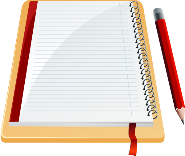 Открытый блокнот без фона