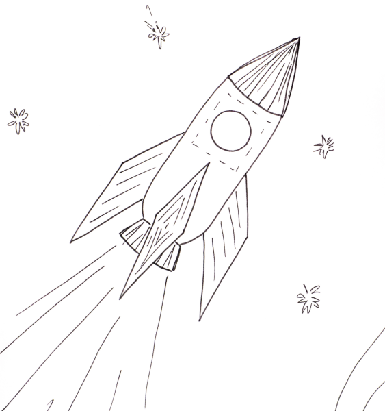 Ракета трафарет