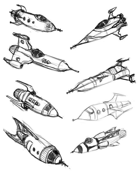 Ракеты и спутники раскраска