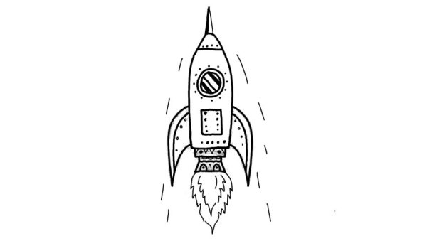 Ракета рисунок для детей