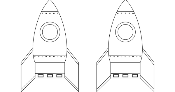 Красивая ракета рисунок