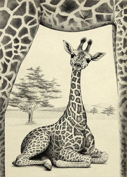 Жираф эскиз