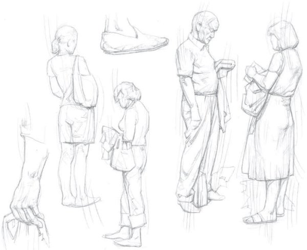 Наброски одежды оверсайз