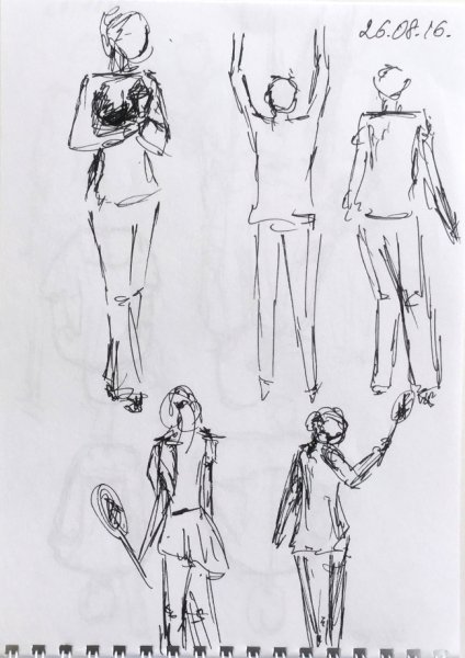 Скетчи людей в одежде девушки
