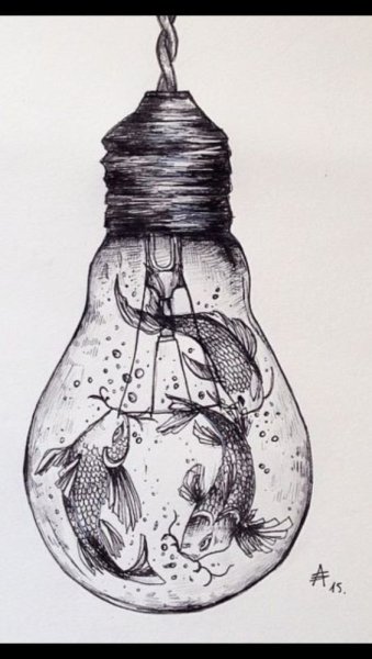 Тату лампочка эскиз