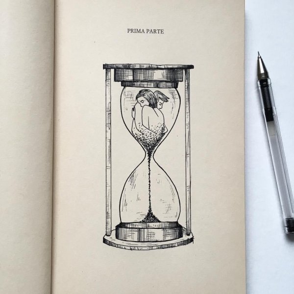 Песочные часы гелевой ручкой