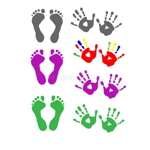 Отпечатки детские рук и ног