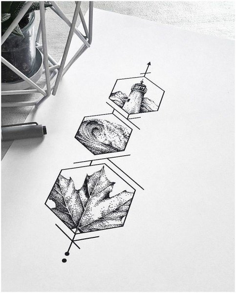 Тату геометрия эскизы