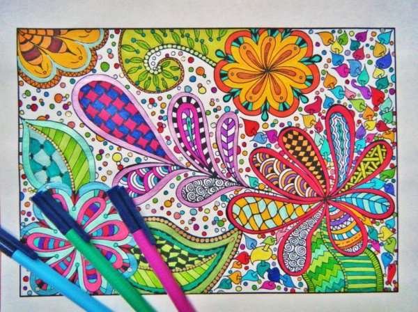 Рисование цветными ручками
