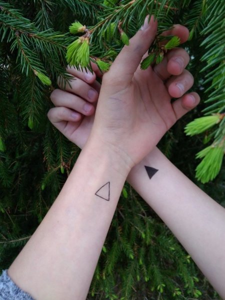 Парная тату Инь Янь