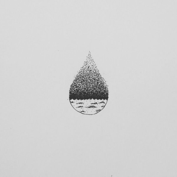 Капля воды карандашом