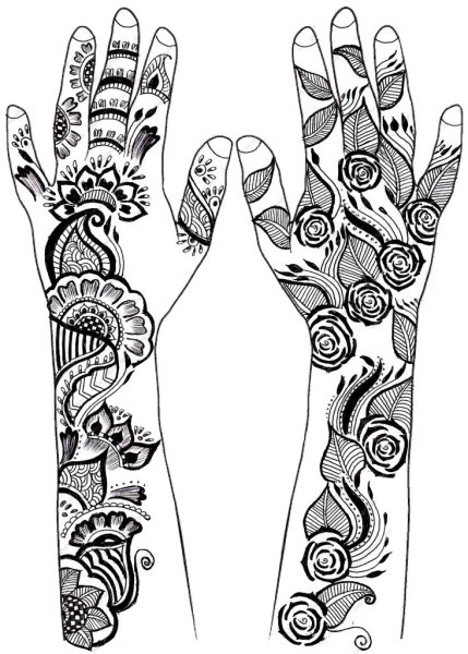 Эскизы рисунков на руку