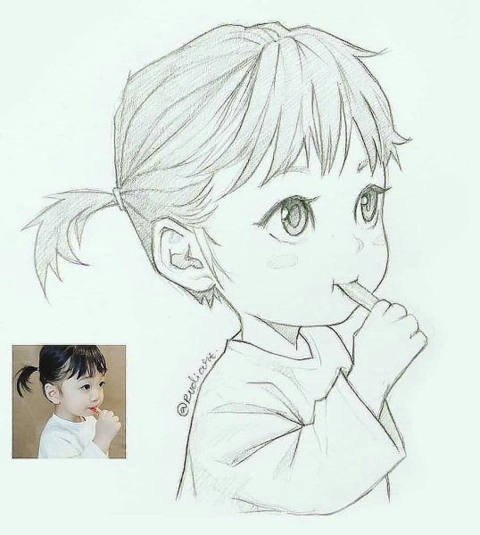 Аниме дети для срисовки