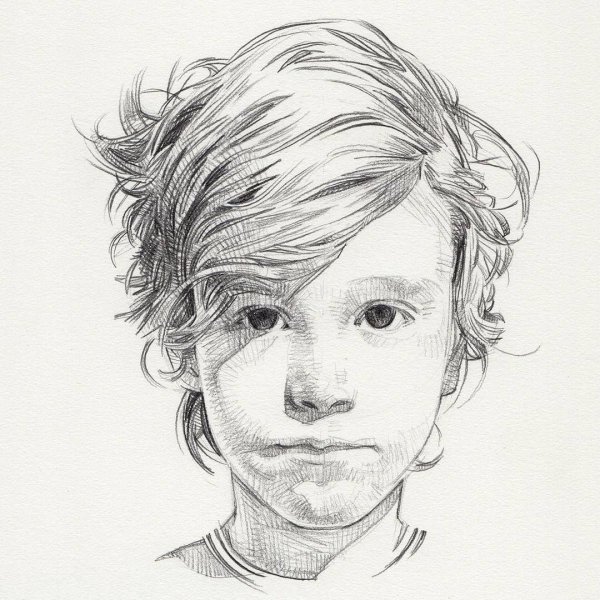 Рисунок мальчика карандашом