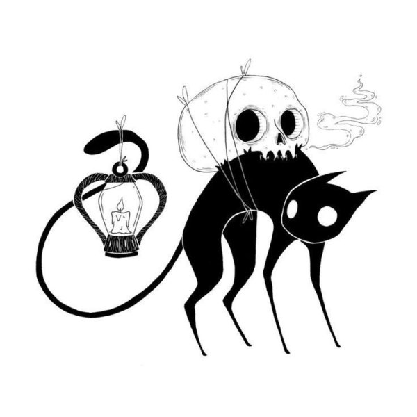 Хэллоуин рисунок ручкой