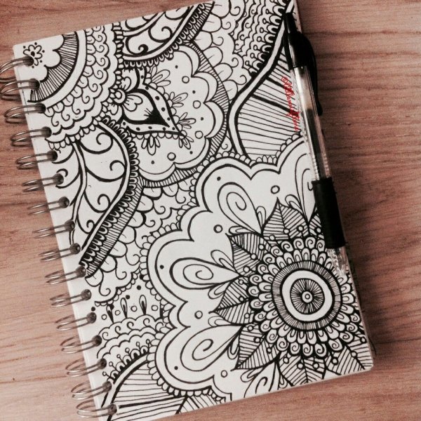 Скетчбук в стиле дудлинг