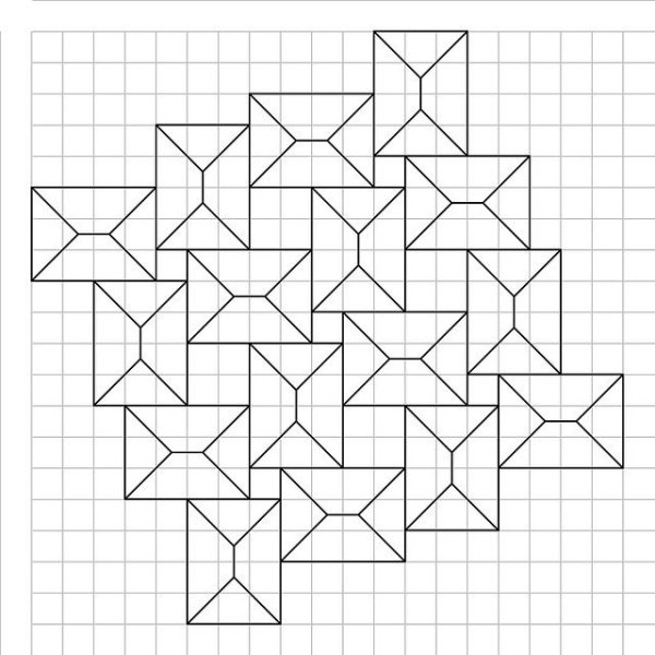 Геометрические узоры по клеточкам