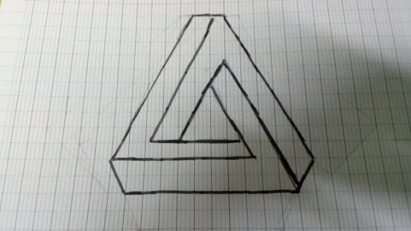 3д фигуры на бумаге в клеточку