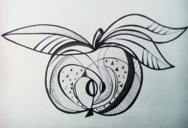 Стилизация яблока