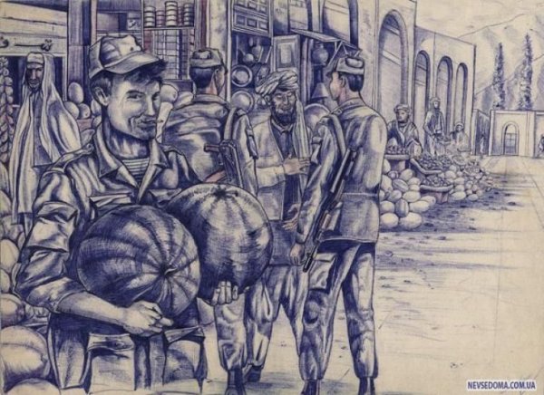 Рисунки Рената Шафикова Афган