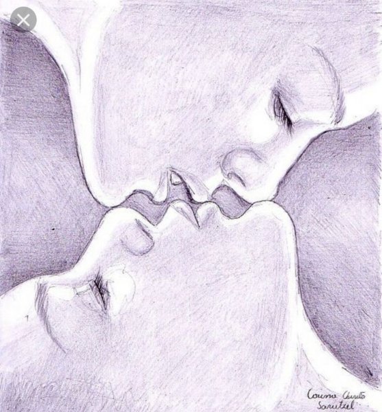 Поцелуй набросок