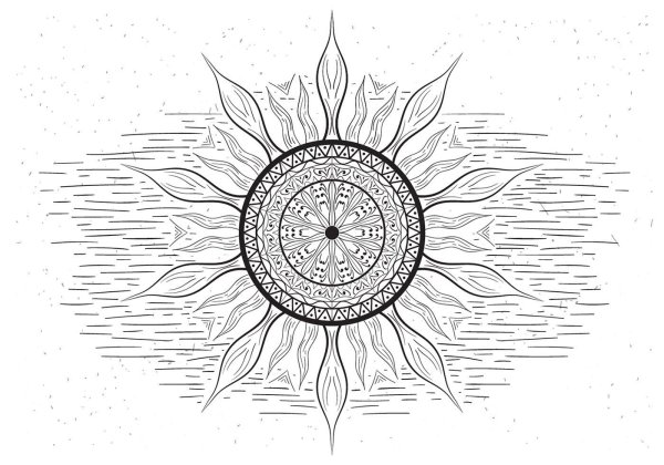 Солнце раскраска