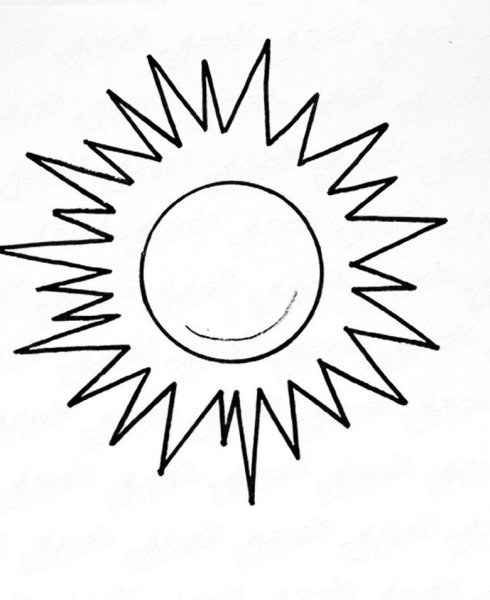Солнце эскиз