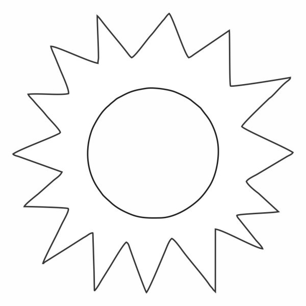Солнце раскраска