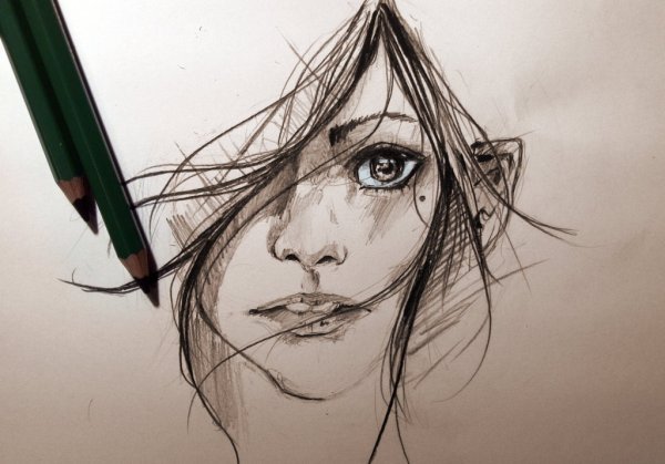 Эскизы карандашом