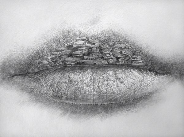 Губы графический рисунок