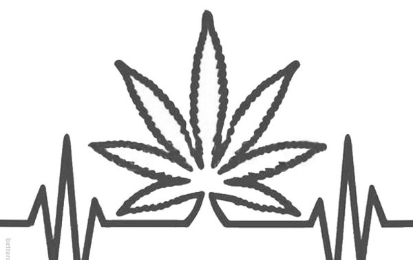 Лист конопли трафарет