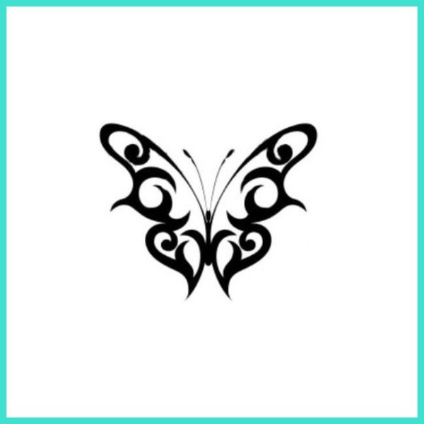 Тату бабочка с узором