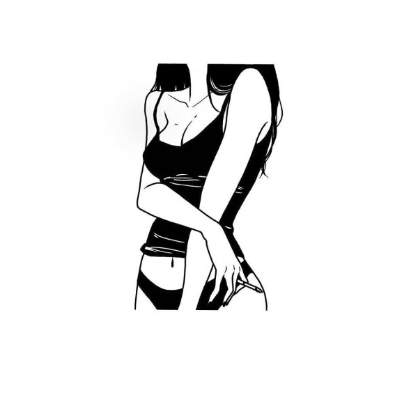 Девушка эскиз Минимализм