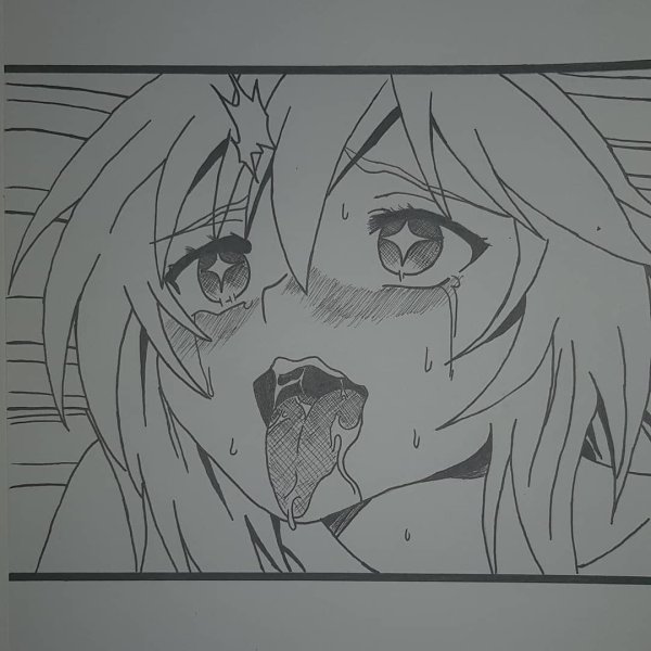 Ахегао для срисовки карандашом