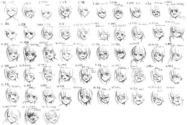 Чиби референс эмоции