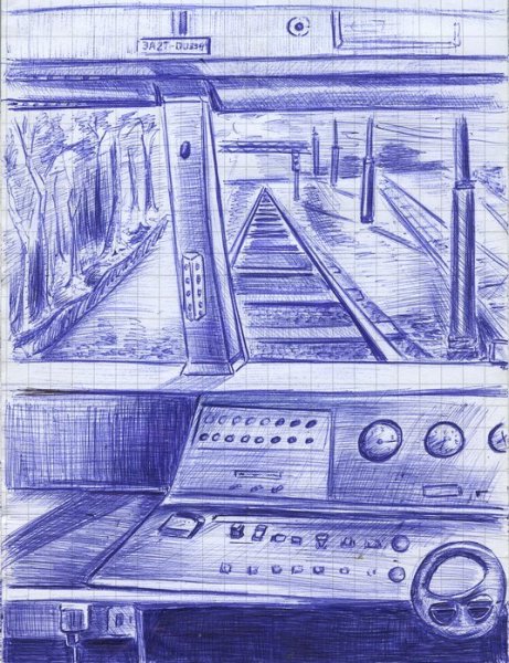 Рисование красивый поезд