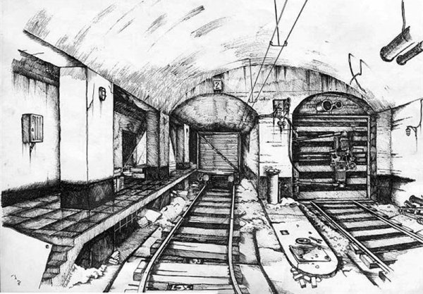 Метро рисунок