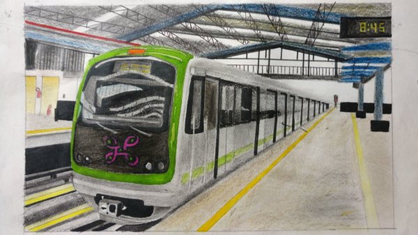 Метро рисунок