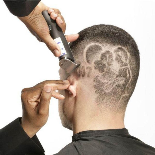 Выбритый затылок узоры