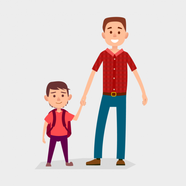 Мальчик и папа иллюстрации