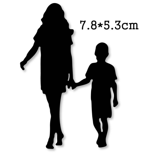 Подросток с мамой силуэт
