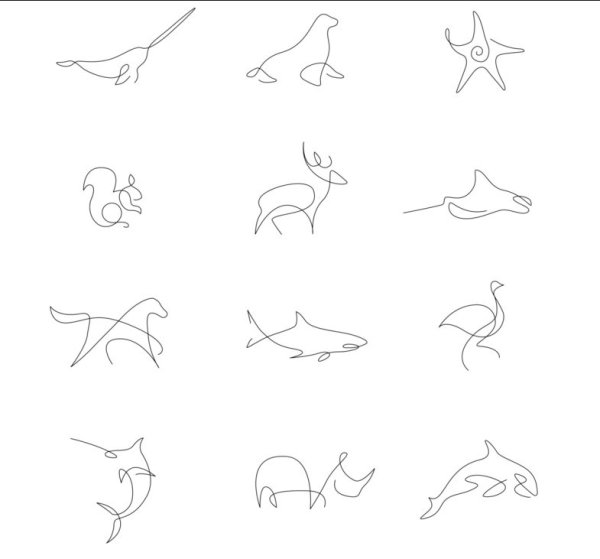 Рисунок одной линией