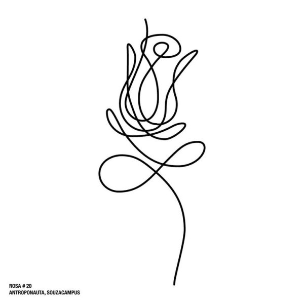 Цветок одной линией