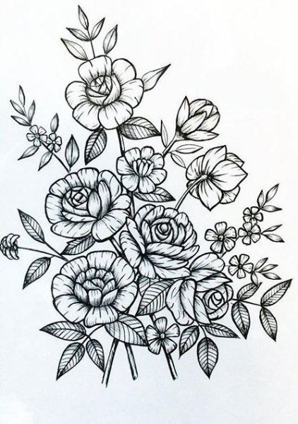 Скетчи гелевыми ручками цветными