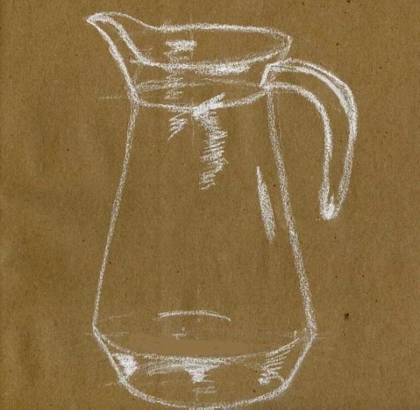 Рисование кувшина карандашом