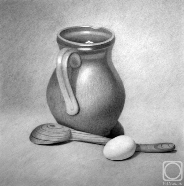 Академическая штриховка кувшина